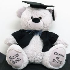 Personalised Graduation Bear with Cape Grey 40cm 
