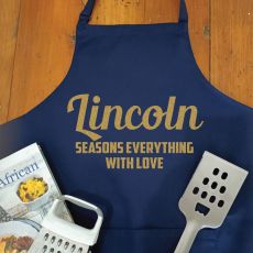 Personalised  Apron with Pocket - Navy