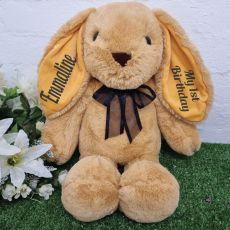 Personalised 1st Birthday Rabbit Plush 40cm Caramel