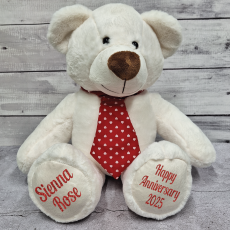 Anniversary Teddy Bear Gordy Red Tie 40cm