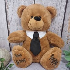Brown Pop Bear with Black Tie 30cm