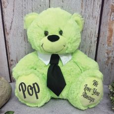 Lime Pop Bear with Black Tie 30cm