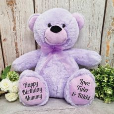 Personalised Mum Teddy Bear 40cm Plush  Lavender