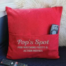 Pop Personalised Pocket Pillow Cover Red