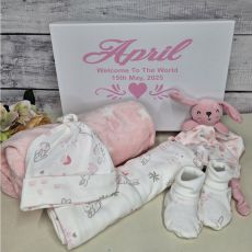 Personalised Baby Keepsake Box Gift Set Ballerina Bunny