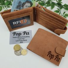 Poppy Personalised Cow Hide Mens Leather Wallet