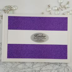 Personalised 21st Birthday Guest Book- Purple Glitter