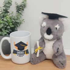 Personalised Graduation Coffee Mug and Koala Set