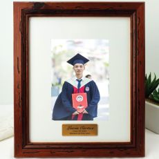 Graduation Personalised Photo Frame 5x7 Mahogany Wood